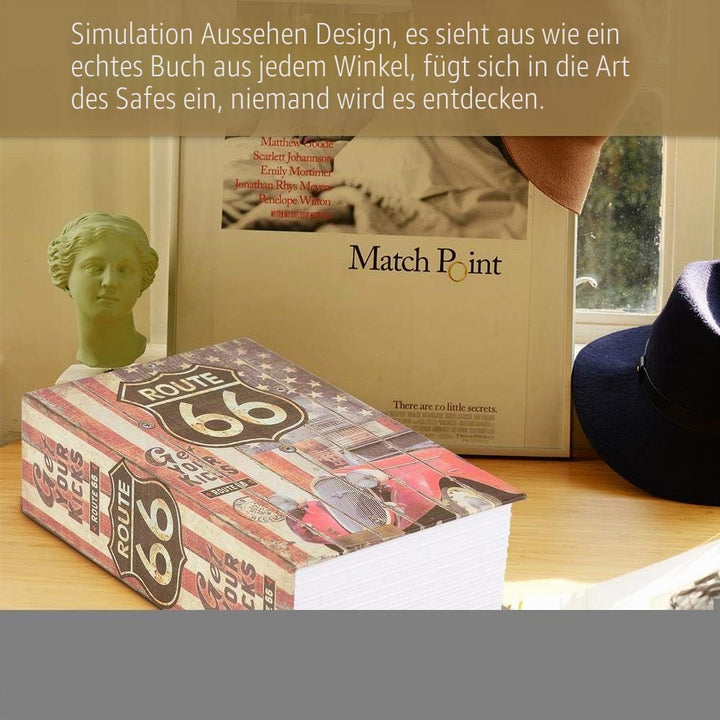 Buchsafe Buchtresor mit Kombinationsschloss, Tragbare Geldkassette Wertsachen Versteck Mini Kreative