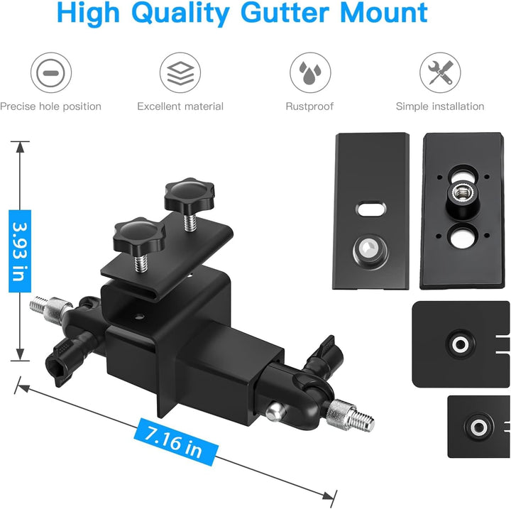 HOLACA 2-in-1 Universal-Dachrinnenhalterung Kamera Halterung Kompatibel mit Spotlight Kamera Plus/Pr