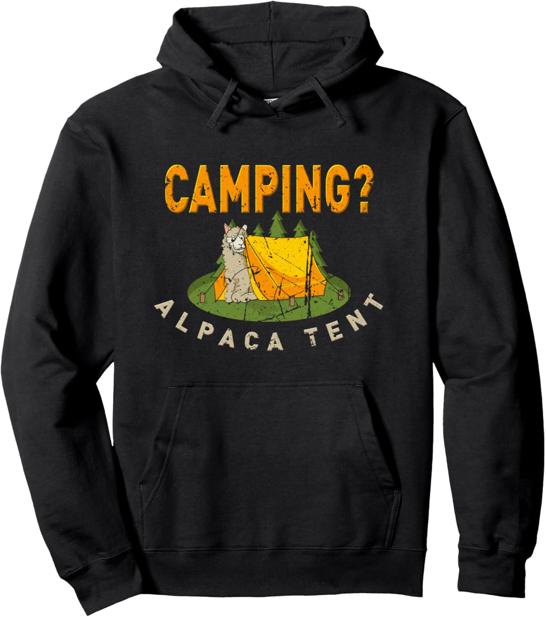 Camping: Alpaka Das Zelt - Niedliche Lamas im Freien Vintage Pullover Hoodie