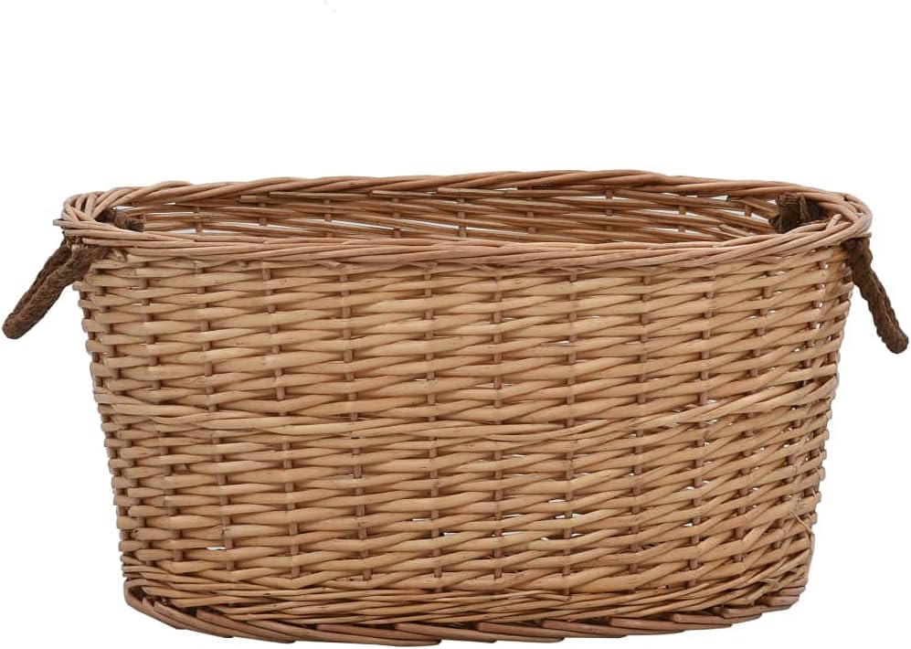 Generisch Holzkorb mit Tragegriffen 56x40x28 cm Natur Weide,Heim &amp; Garten,Zubeh?r f¨¹r Kamine &amp; Holz