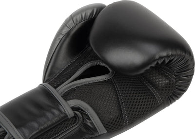 Everlast Unisex – Erwachsene Powerlock 2R Glove Handschuhe Schwarz 16oz, Schwarz 16oz