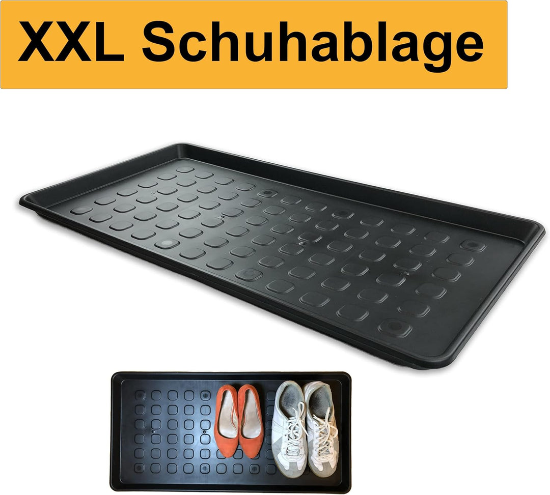 3 STK. | XXL Schuhabtropfschale Schuhmatte Ablage | Schuhablage mit erhöhtem Set Abtropfschale gross