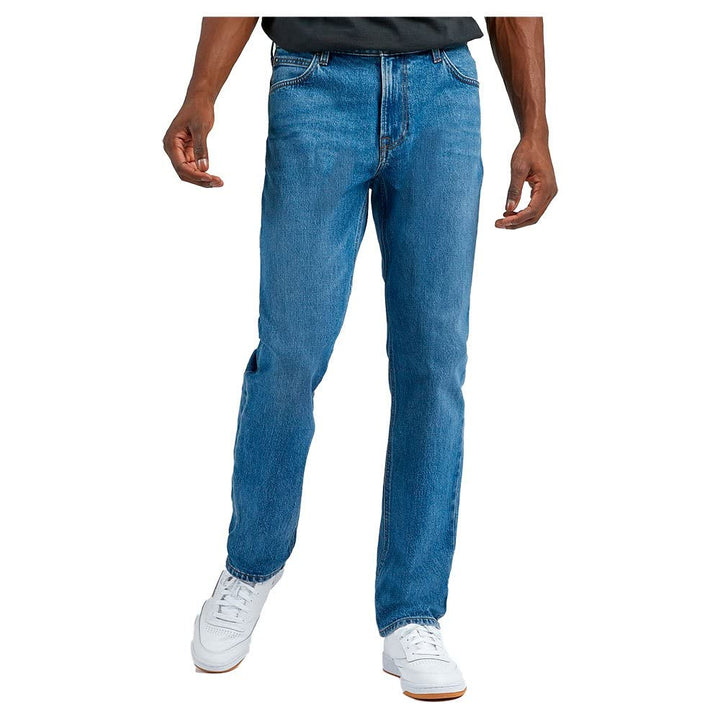 Lee Jeans Herren Stretch Regular Fit Daren Zip Fly Straight Fit Jeanshose Hose Denim Blau Schwarz Gr