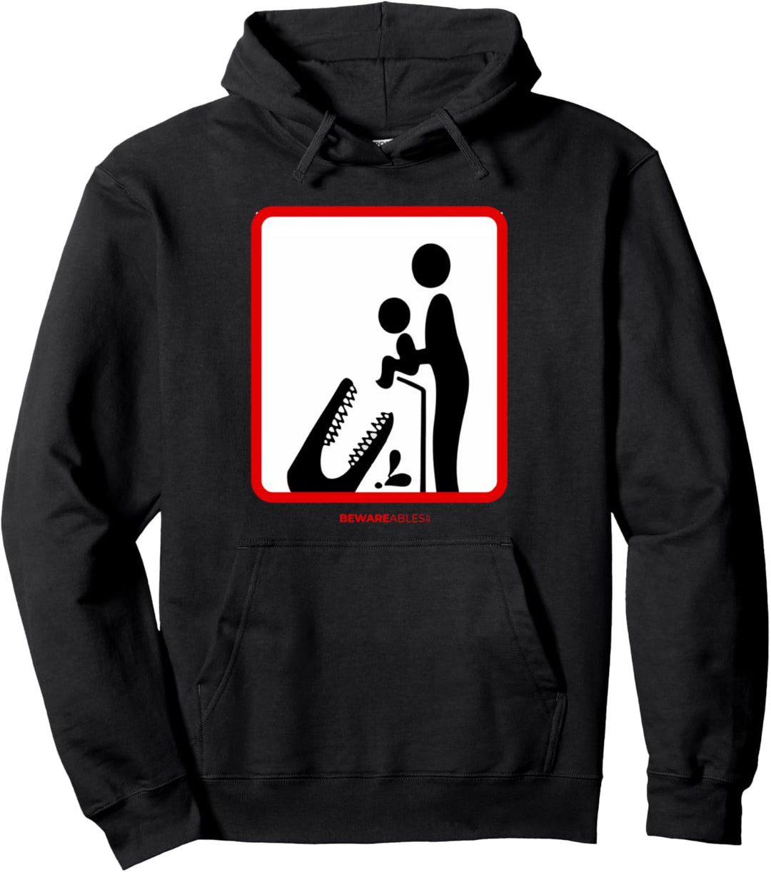 Lustiges Schild mit Aufschrift "Don't feed your children to crocodiles" Pullover Hoodie