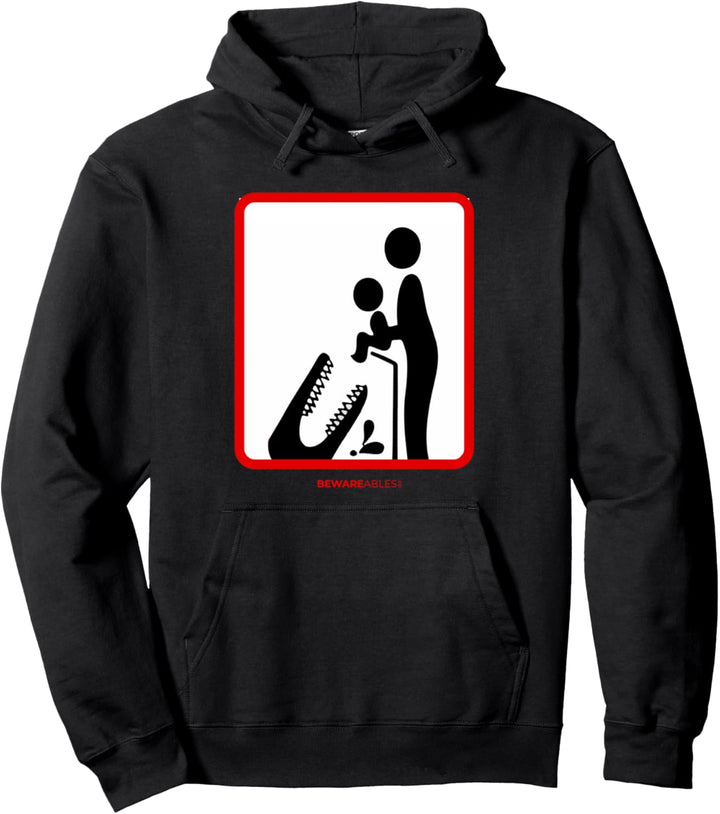 Lustiges Schild mit Aufschrift "Don't feed your children to crocodiles" Pullover Hoodie