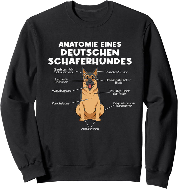 Anatomie Eines Deutschen Schäferhundes Sweatshirt