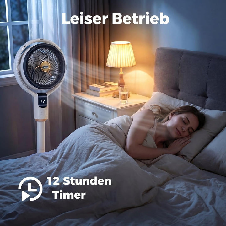 COSTWAY Standventilator mit Wasserkühlung &amp; Fernbedienung, Luftkühle leise | Bodenventilator höhenve