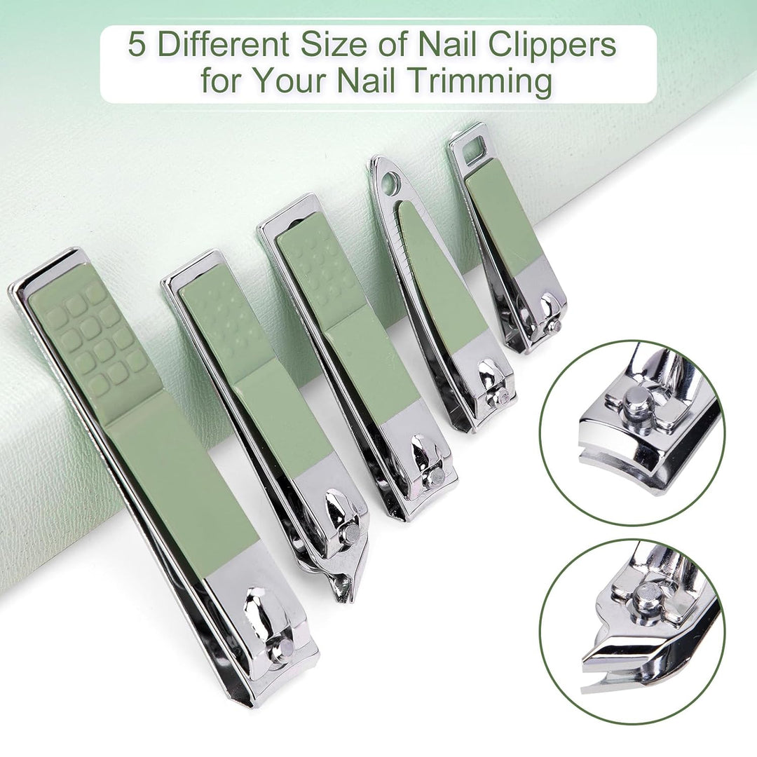 Madenia Nagelknipser Set Professionelle: 35 in 1 Tragbaren Maniküre Pediküre Set für Zuhause & Reise