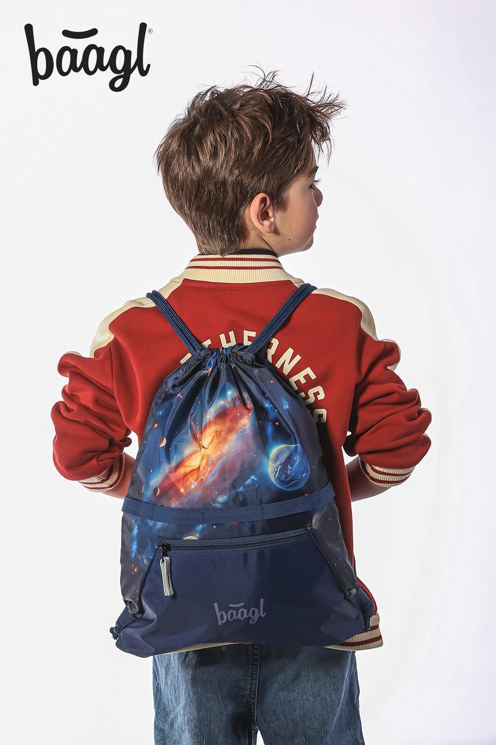 Baagl Schulranzen Jungen für 1. Klasse, Airy Schultasche Set 3-Teilig, Grundschule Schulrucksack für