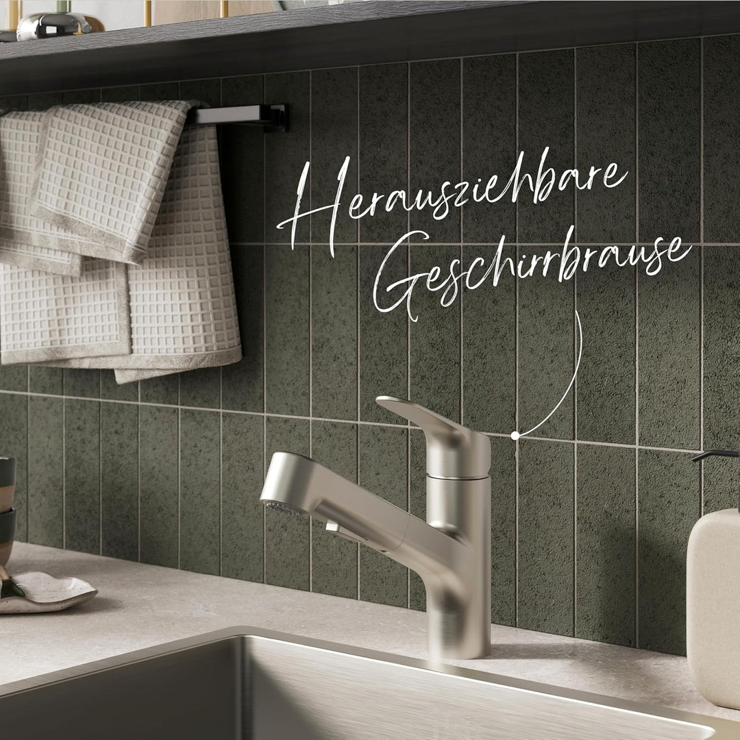 Lenz KOA Küchenarmatur mit Handbrause Edelstahl-Optik 46040811