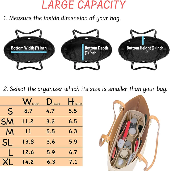 DailyPlus Geldbörsen-Organizer-Einsatz, Filztasche, Organizer, Handtaschen-Organizer, Tasche in der