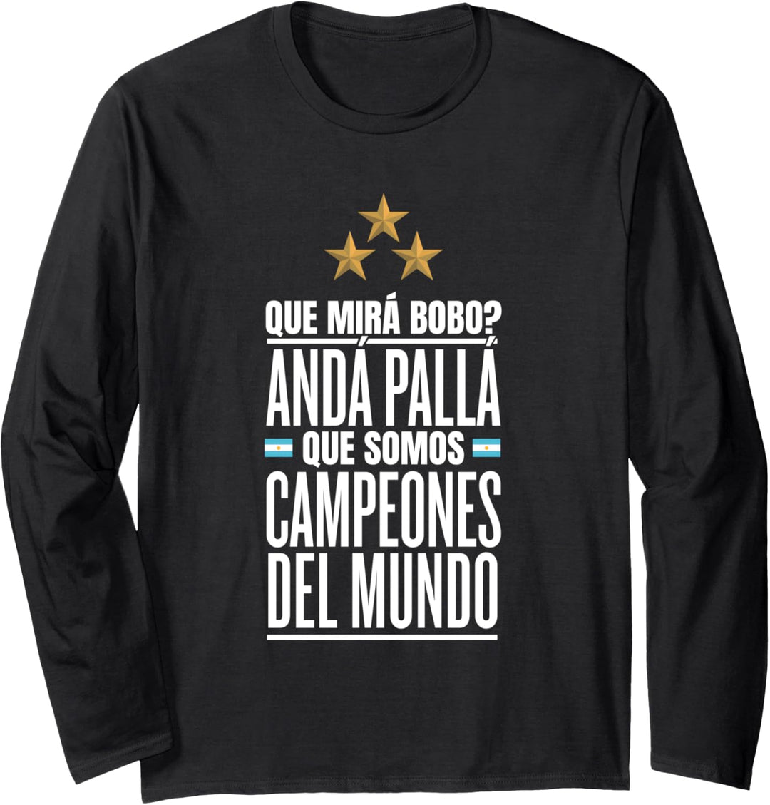 Argentinien Weltmeister 2022 - Produkte im Zusammenhang mit Fussballfans Langarmshirt