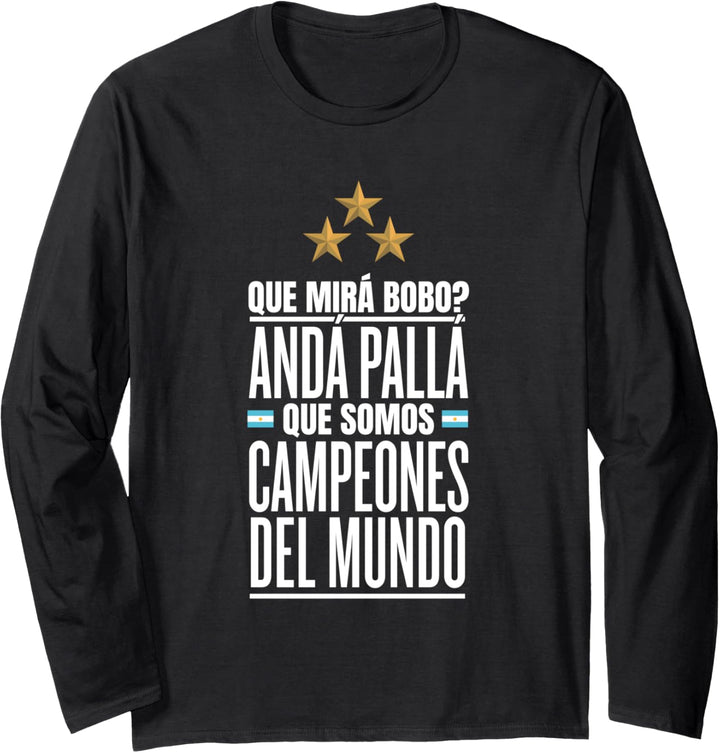 Argentinien Weltmeister 2022 - Produkte im Zusammenhang mit Fussballfans Langarmshirt