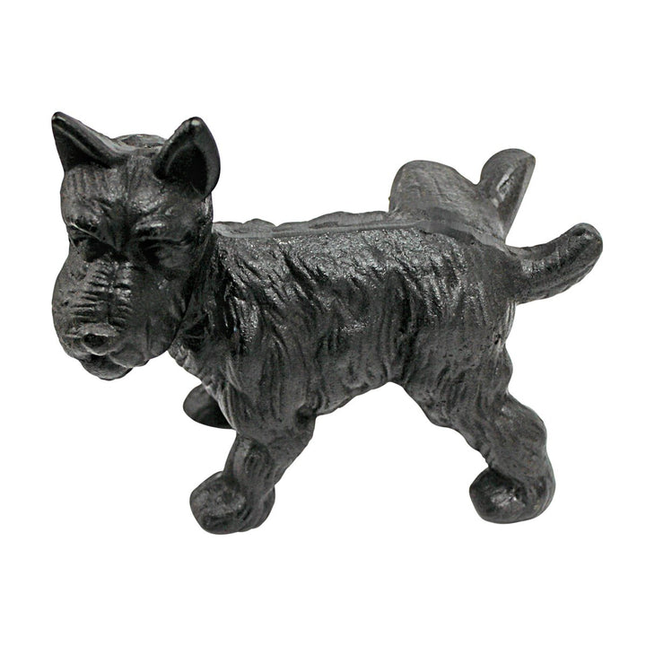 Design Toscano Unartiger pinkelnder Scotty, Buchstütze und Türstopper Frecher pinkelnder Hund, Frech