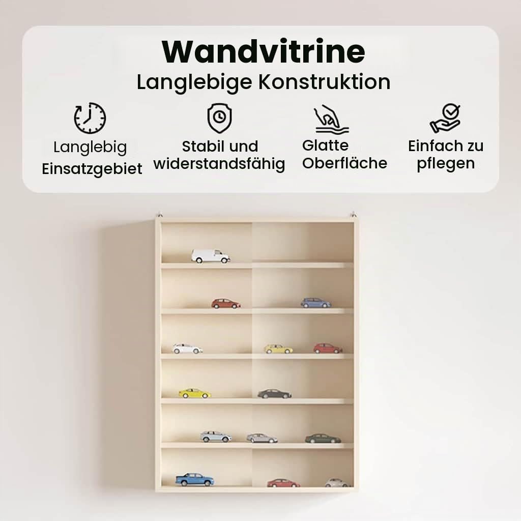 vidaXL Holz-Sammelvitrine mit Regal Braun 40 x 8,5 x 54 cm Sperrholz, Wohnzimmeraufbewahrung, Modern