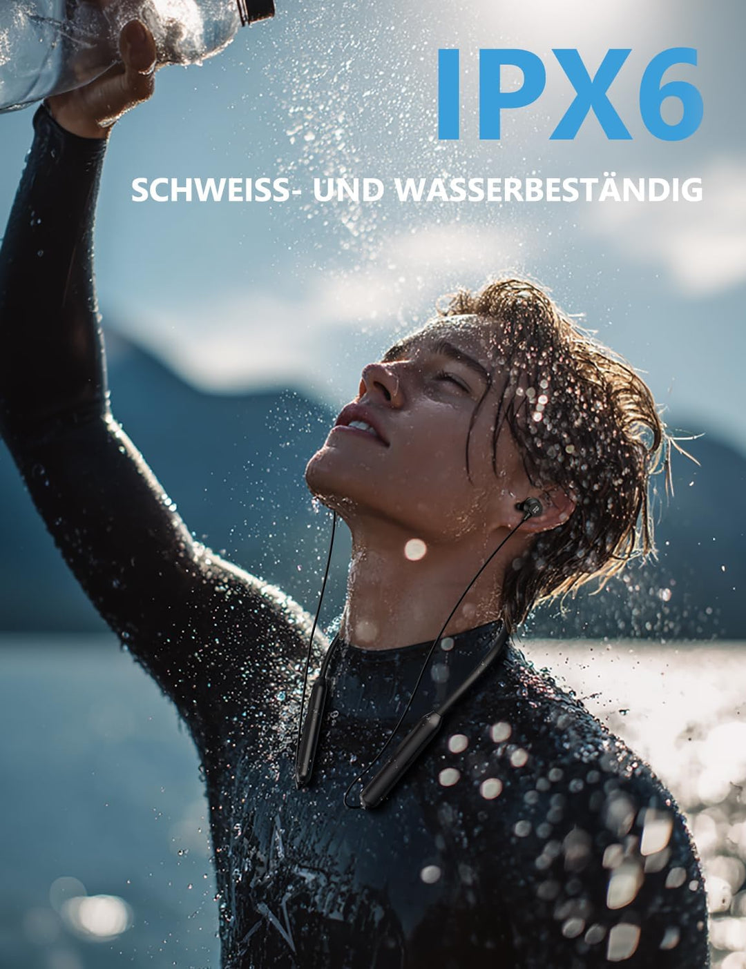 Rythflo Active Noise Cancelling Kopfhörer – 60 Std. Akkulaufzeit, In-Ear Bluetooth-Kopfhörer mit 3 K