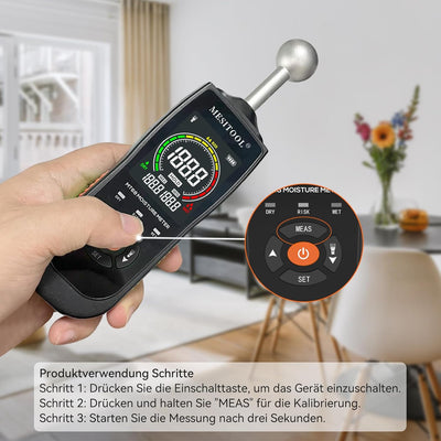 Feuchtigkeitsmessgerät Feuchtigkeitsmessgerät Detector für Wände Zerstörungsfreie Messung Holzfeucht