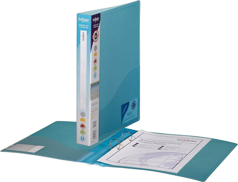 Snopake 10180 Superline Ringmappe Polypropylen 2 O-Ringe 25 mm A4 10 Stück blau blau (classic blue),