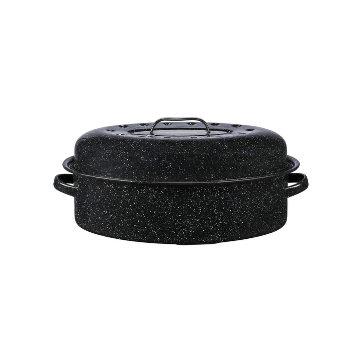 Graniteware 0509 Röster/Auflaufform 46 x 31 cm Karbonstahl 45,7 cm Schwarz, 45,7 cm Schwarz