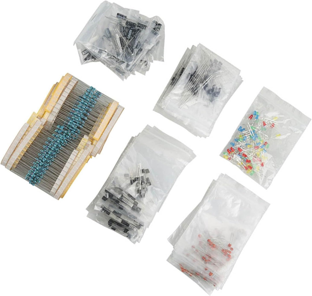 Elektronische Bauteile LED-Dioden Transistor Elektrolytkondensatoren Widerstände Kit Elektronische B