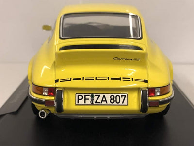 Norev- Porsche 911 RS Touring 1973-Yellow & Black Miniaturauto aus der Kollektion, 187638, Gelb/Nell