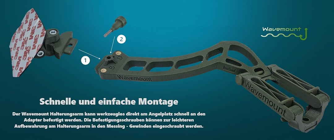 Wavemount - Deeper Halterung für alle Futterboote und Schlauchboote Bundle (Befestigungssatz)
