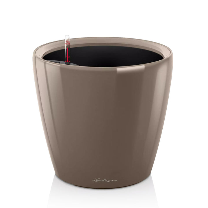 LECHUZA CLASSICO Premium LS 43 taupe hochglanz 16085 43.5x43.5x39.5 cm Taupe Hochglanz Single, 43.5x