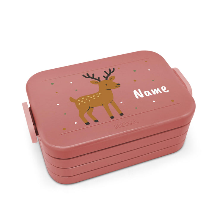 printplanet® Personalisierbare Brotdose „Layout Elch“ – Lunchbox/Bento Box von Mepal – mit eigenem N