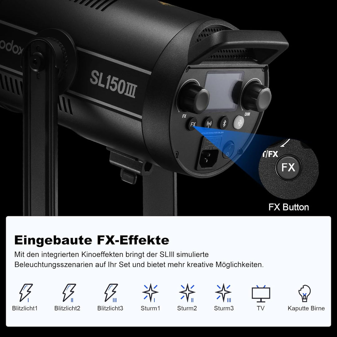 GODOX SL150III LED VideoLeuchte,SL150W Bowens-Mount Tageslicht-ausgeglichene kontinuierliche Beleuch