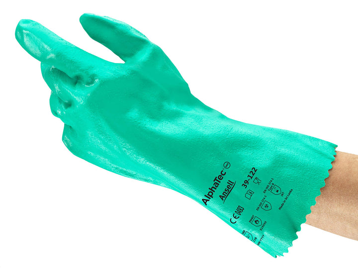 Ansell AlphaTec 39-122 Chemikalienschutzhandschuh, Verstärkter Nitrilhandschuh, Chemikalien- und Flü