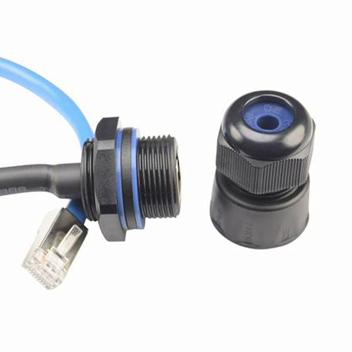 PENGLIN 2 Stück RJ45 M25 CAT6 Wasserdicht Ethernet Einbaubuchse,Ethernet LAN Kabel Stecker auf Buchs