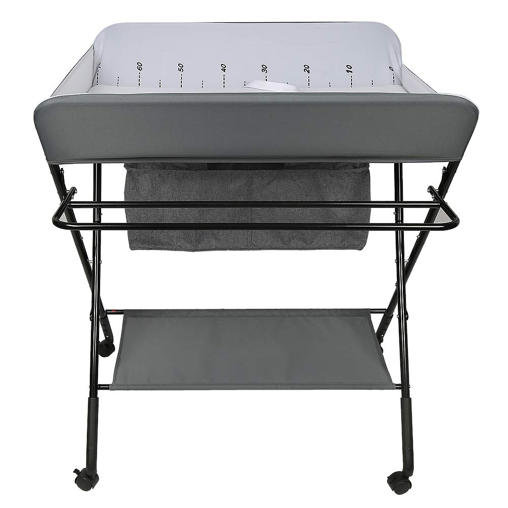 Wickeltisch, faltbar und tragbar, Wickeltisch, klappbar, Babyzimmer, höhenverstellbar, Wickeltisch u