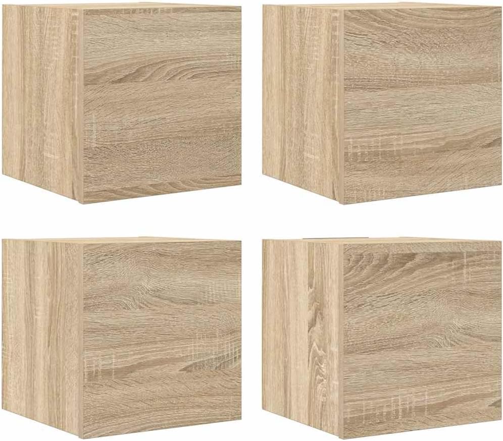 vidaXL 4X TV Wandschrank Wohnwand Anbauwand Schrankwand HiFi Schrank Hängeschrank Fernsehwand Fernse
