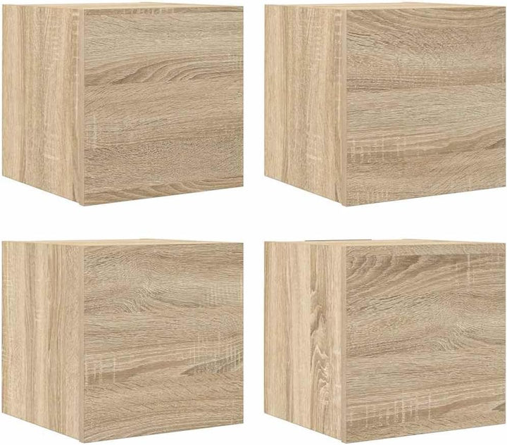 vidaXL 4X TV Wandschrank Wohnwand Anbauwand Schrankwand HiFi Schrank Hängeschrank Fernsehwand Fernse