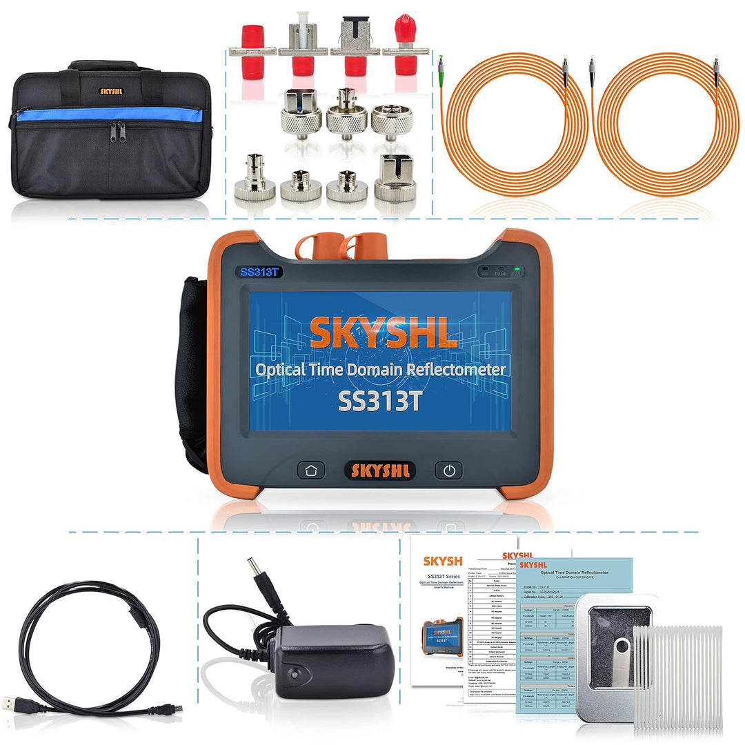 850nm/20dB und 1300nm/26dB Multimode LWL OTDR Glasfaser Tester mit OPM+OLS+VFL+Karte Ereignis+7-Zoll
