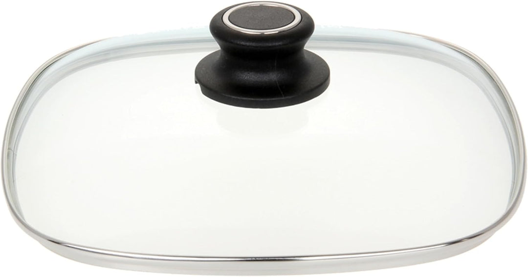 Lotus Quadrat Sicherheits Glasdeckel Ø 29 cm für alle gängigen Pfannen, Töpfe, Bräter inkl. Deckelkn