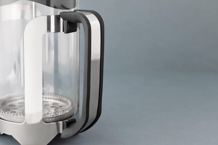 La Cafetière Roma Kaffeebereiter aus Edelstahl, 8 Tassen, silberfarben, in Geschenkverpackung, Silbe