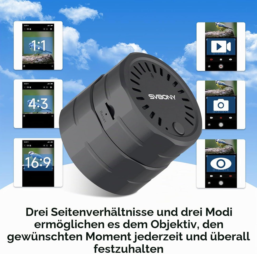 Svbony SV28 25-75x70 Spektiv mit SC002 WiFi Spektiv Kamera, Stativ, HD BAK4 Prisma FMC Handy Adapter