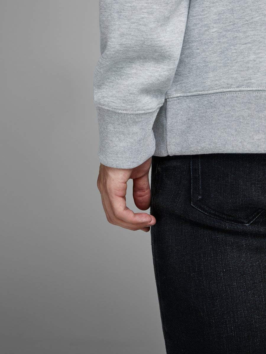 JACK & JONES Male Kapuzenpullover Logo Kapuzenpullover S Light Grey Melange, S Light Grey Melange
