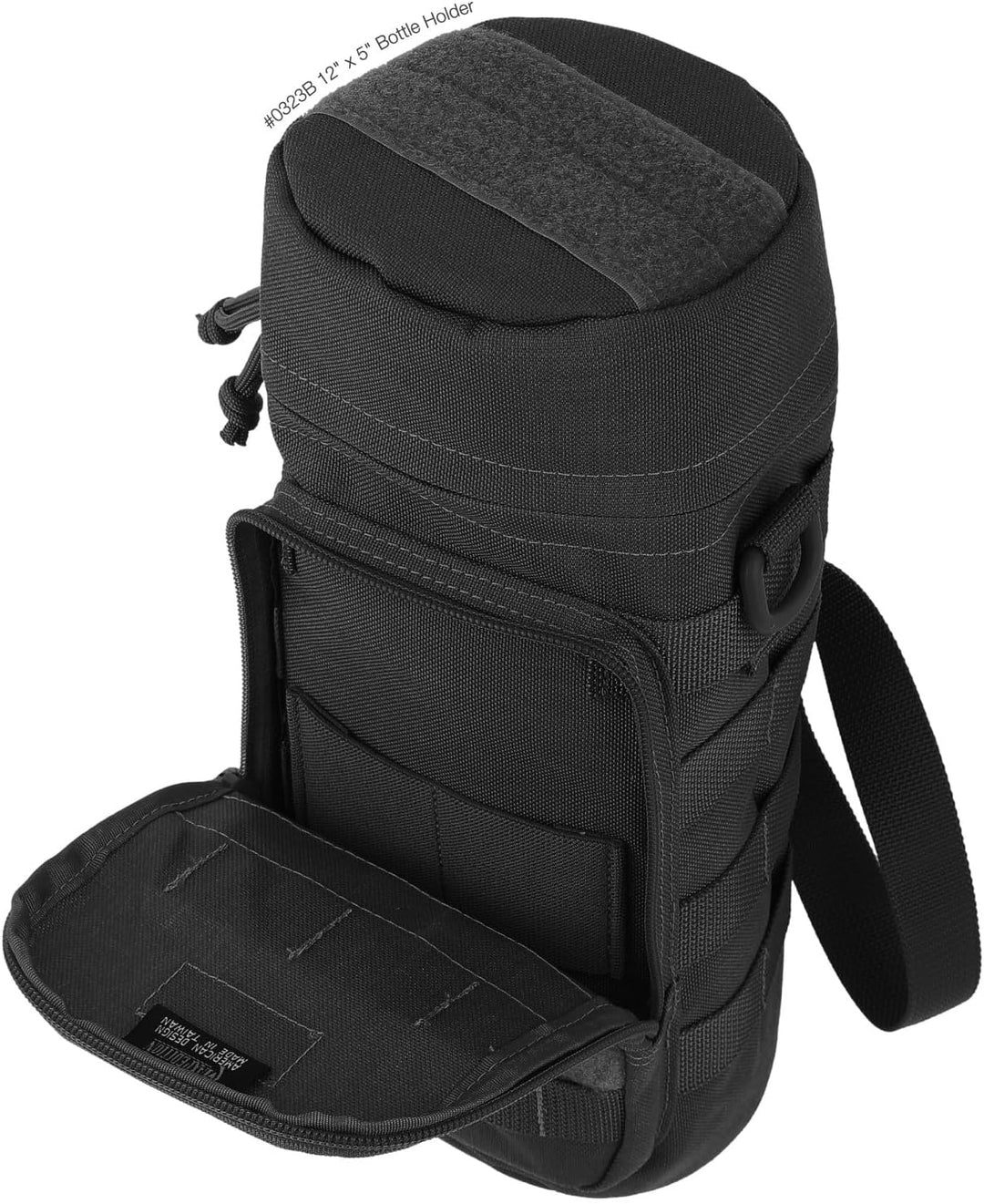 Maxpedition 12-Inch X 5-Inch Bottle Holder Schwarz, Schwarz