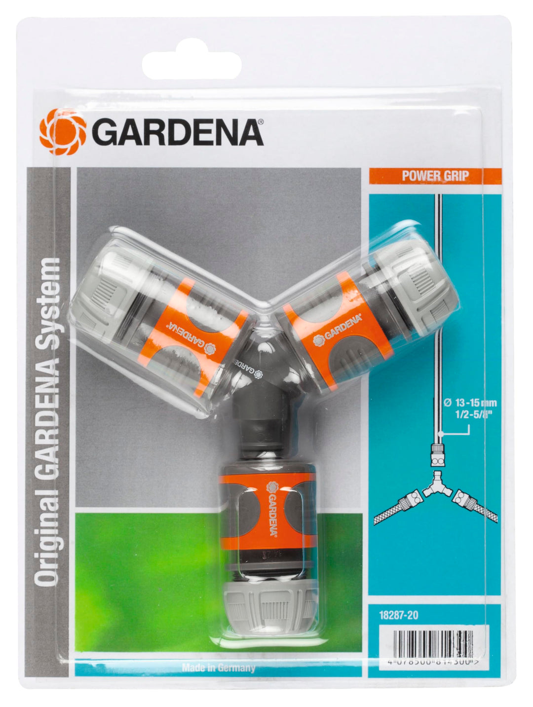 Gardena Abzweig-Satz für 13 mm (1/2 Zoll)- und 15 mm (5/8 Zoll)-Wasserschläuche: Wasserdichter Abzwe