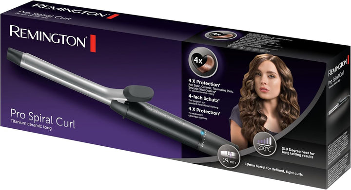Remington Lockenstab kleine Locken [19mm] Pro Sprial Curl (4-facher Schutz, antistatische Keramik-Tu