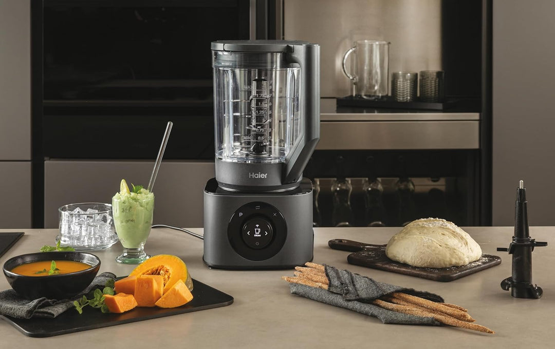 Haier HBL7W5 011 Küchenmaschine Serie 7, 6 Programme: Hacken, Mixen, Eiszerkleinern, Creme, Kneten u