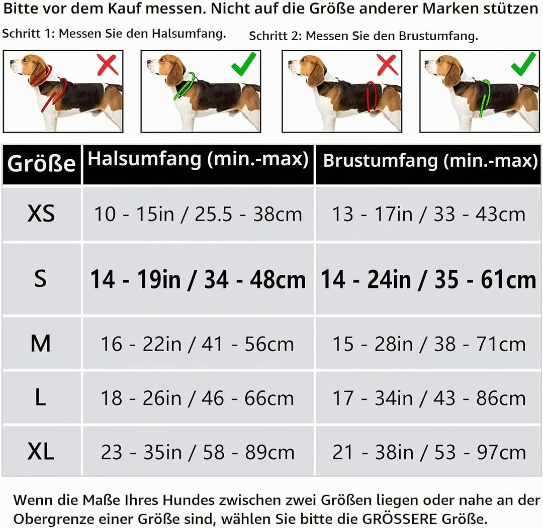 HEELE Hundegeschirr, Hundegeschirre kleine Hunde mit Griff reflektierendes Hundegeschirr gepolsterte