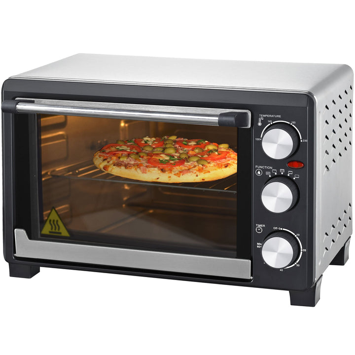 Syntrox Germany 18 Liter Mini Stand Backofen mit Umluft und Drehspiess Miniofen Minibackofen Pizzaof