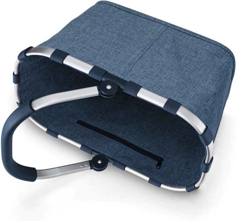 reisenthel carrybag in Twist Blau - Stabiler Einkaufskorb mit viel Stauraum und praktischer Innentas