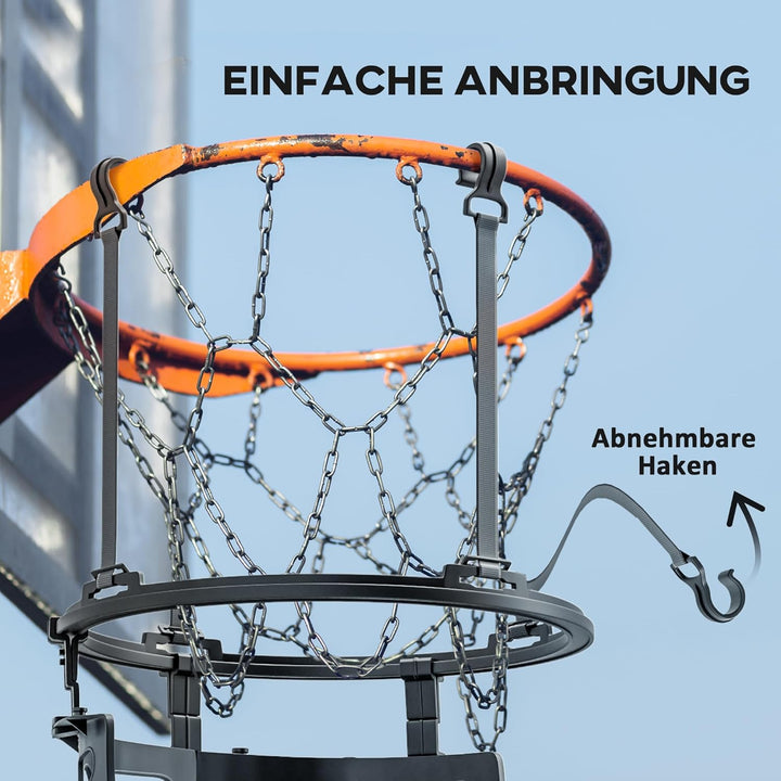 SPORTNOW Basketball-Rebounder, 360° drehbarer Rücklaufaufsatz, Rückholsystem für Basketball Schiessü
