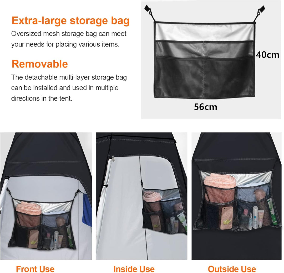 Camping Toilettenzelt riggoo Duschzelt Pop Up Umkleidezelt Privatsphäre Toilette Umkleidekabine Lage