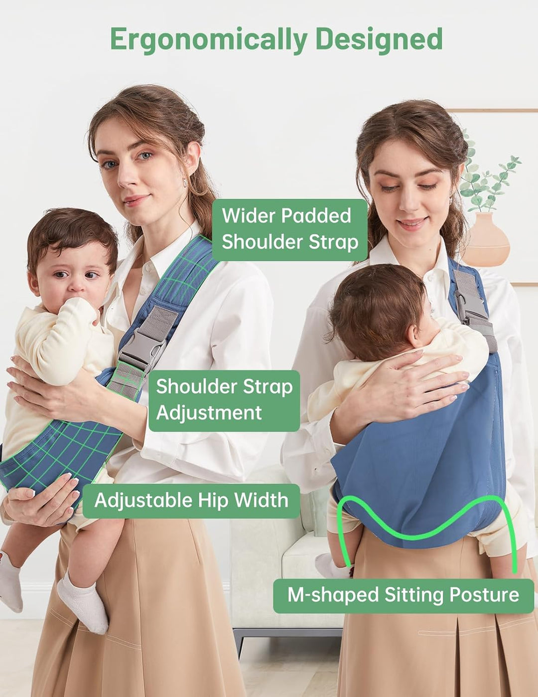 Tragetuch Baby, Mumgaroo Babytrage Neugeborene ab Geburt, On the Go Multifunktionale, für Babys von