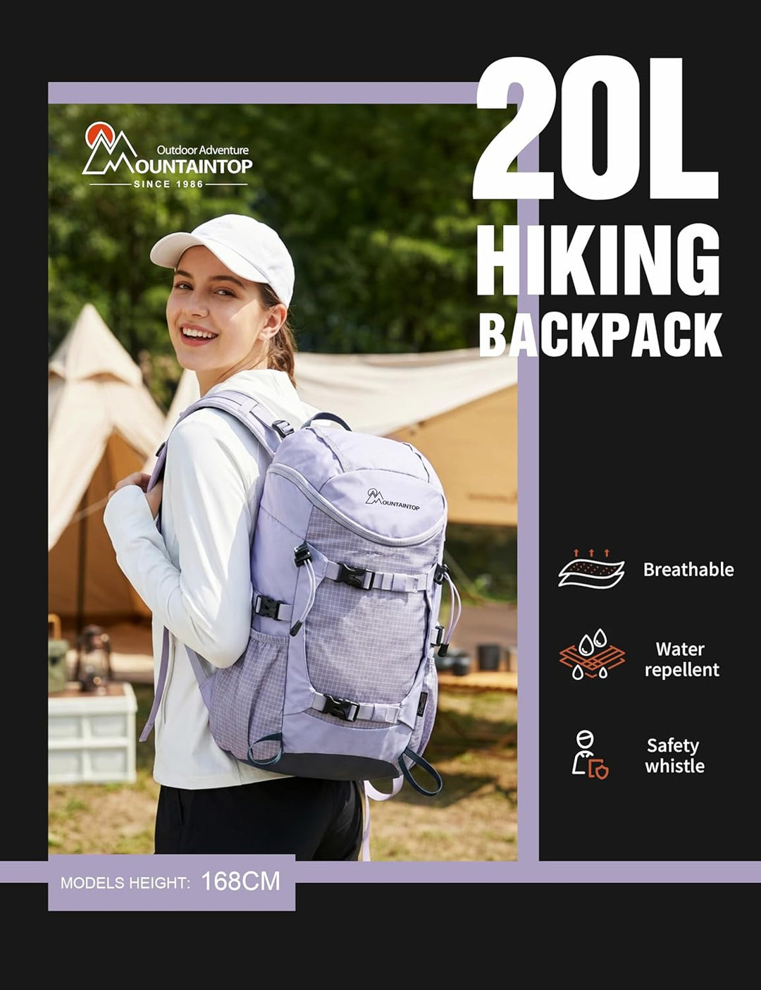 Mountaintop 20L Wanderrucksack Herren Damen Trekkingrucksack Reiserucksack Outdoor Rucksack Trekking
